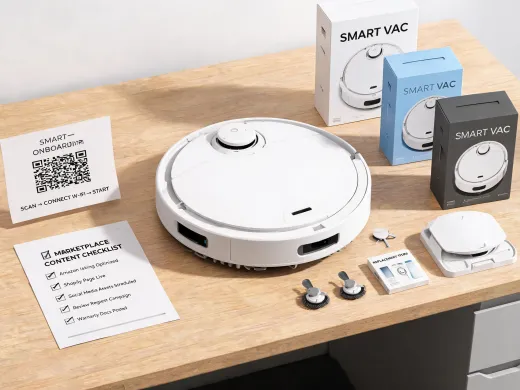 E-commerce launch kit for cordless vacuum