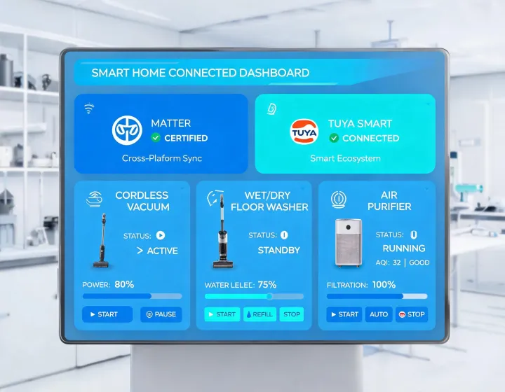 Smart living dashboard for Tineco cleaning appliances